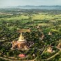 Bagan Shwe Zigon pagoda from balloon